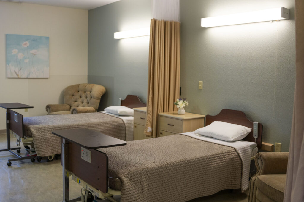 Comfortable medical beds in Large Texas-sized rooms available at Kent County Nursing home in Jayton, TX.